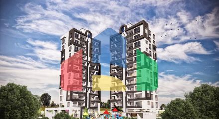 3-комнатные апартаменты 79 м2 в 800 метрах от пляжа 