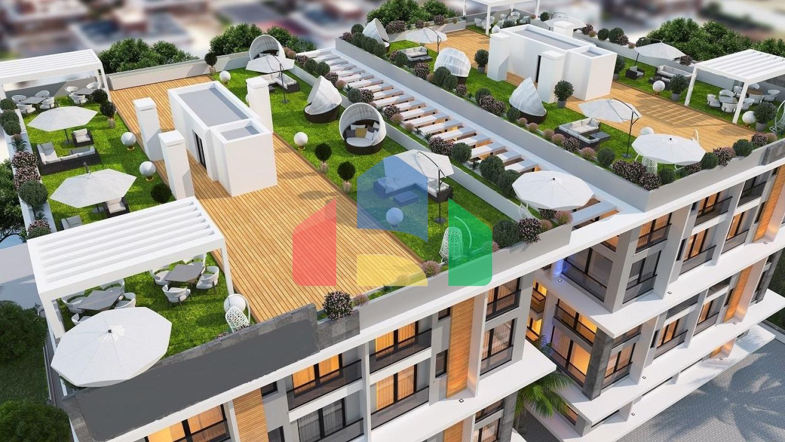 3-комнатные апартаменты 80 м2 в 600 метрах от песчаного пляжа