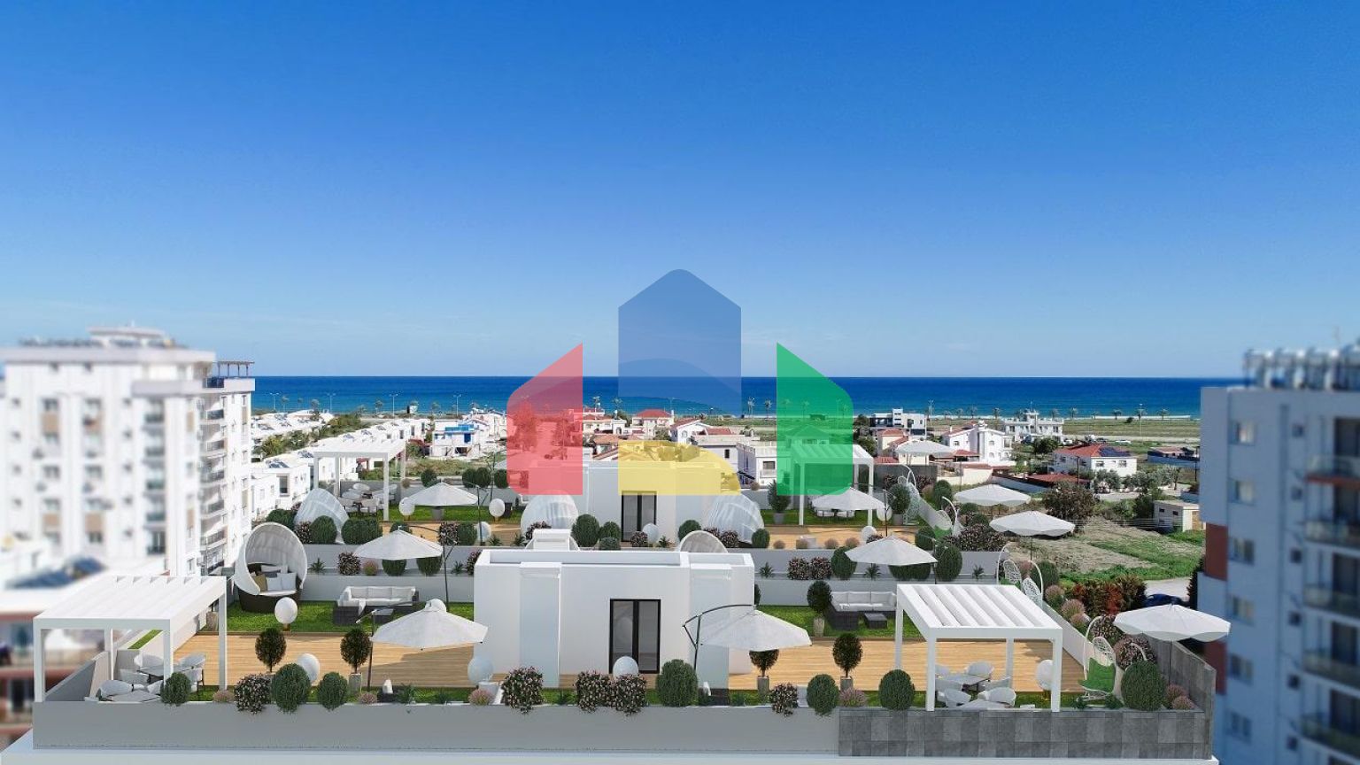 3-комнатные апартаменты 80 м2 в 600 метрах от песчаного пляжа