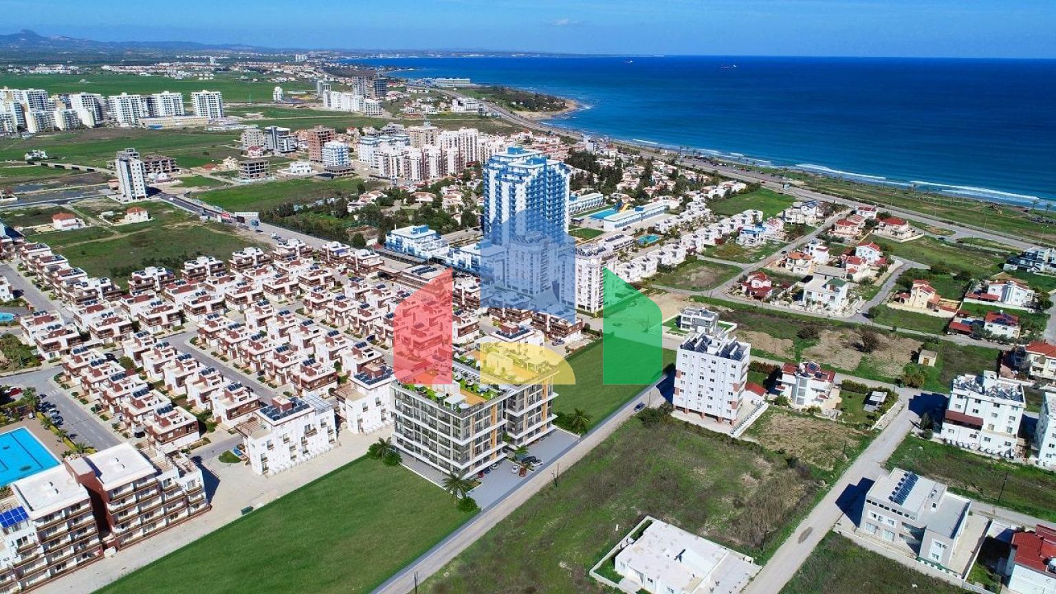 3-комнатные апартаменты 80 м2 в 600 метрах от песчаного пляжа