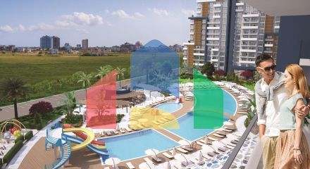 2-комнатные апартаменты 62 м2 в элитном комплексе в 600 метрах от пляжа