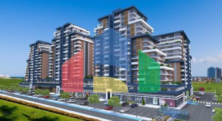 2-комнатные апартаменты 62 м2 в элитном комплексе в 600 метрах от пляжа