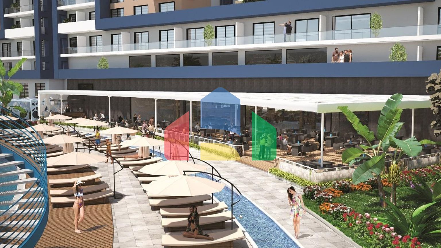 3-комнатные апартаменты 68 м2 в элитном комплексе в 600 метрах от пляжа