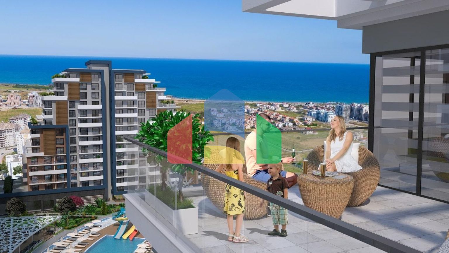 3-комнатные апартаменты 68 м2 в элитном комплексе в 600 метрах от пляжа