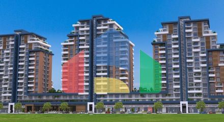 3-комнатные апартаменты 68 м2 в элитном комплексе в 600 метрах от пляжа