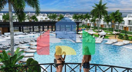 3-room apartment 75 m2 + 38 m2 terrace in an elite complex 300 meters from the beach