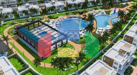 3-room apartment 75 m2 + 38 m2 terrace in an elite complex 300 meters from the beach