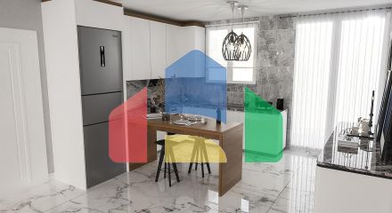 3-room apartment 75 m2 + 38 m2 terrace in an elite complex 300 meters from the beach