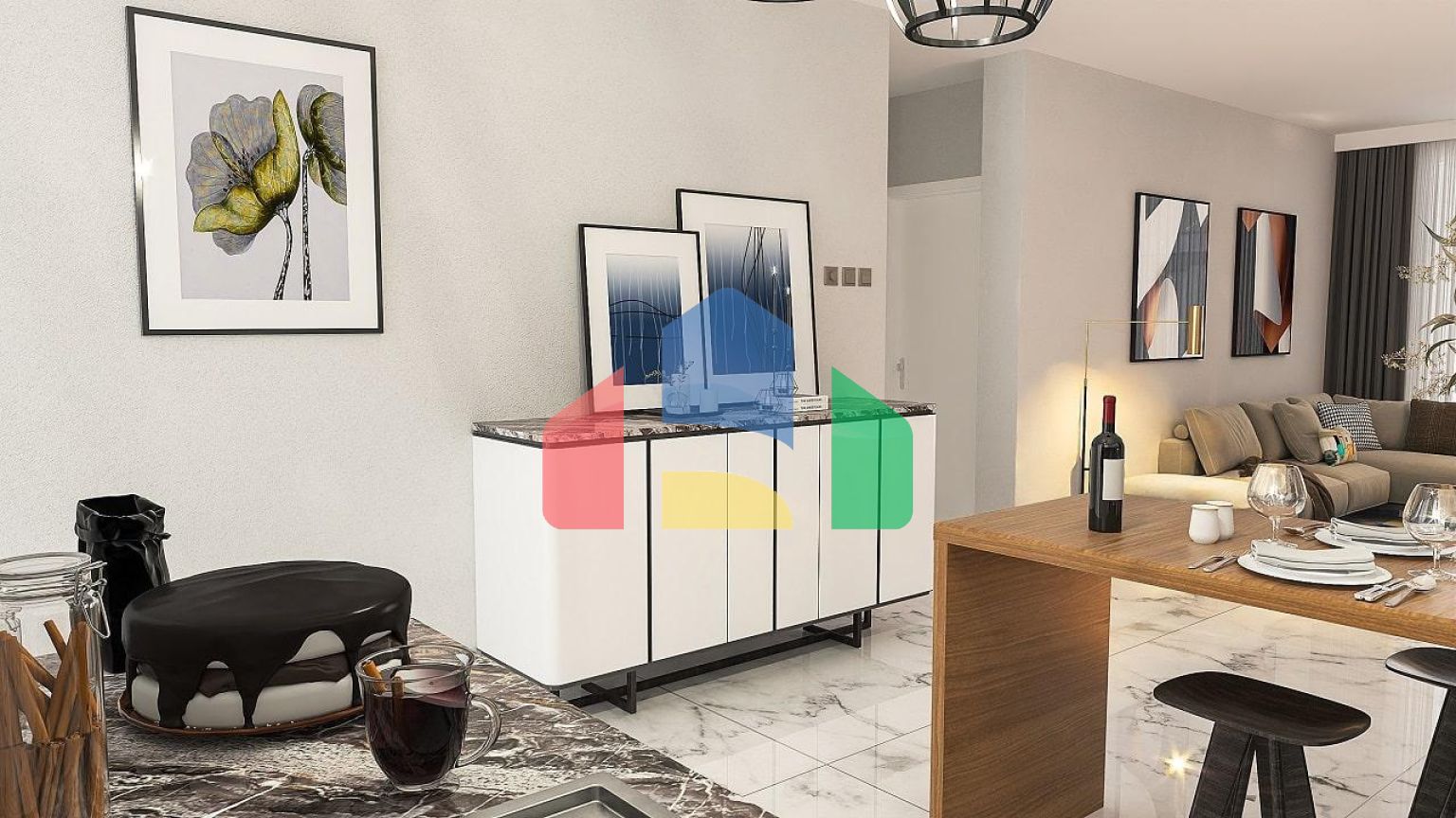 3-комнатные апартаменты 75 м2 + 38 м2 терраса в элитном комплексе в 300 метрах от пляжа