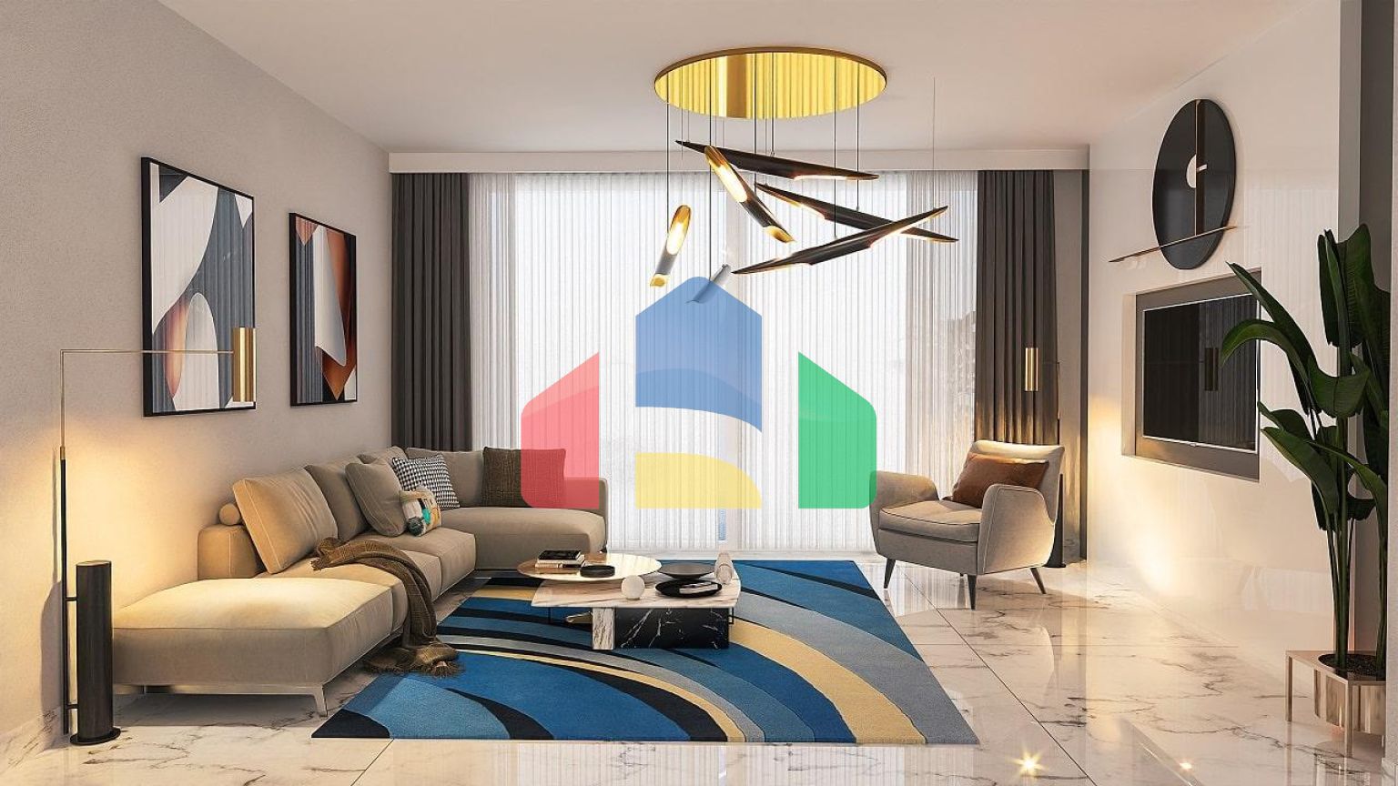 3-комнатные апартаменты 75 м2 + 38 м2 терраса в элитном комплексе в 300 метрах от пляжа