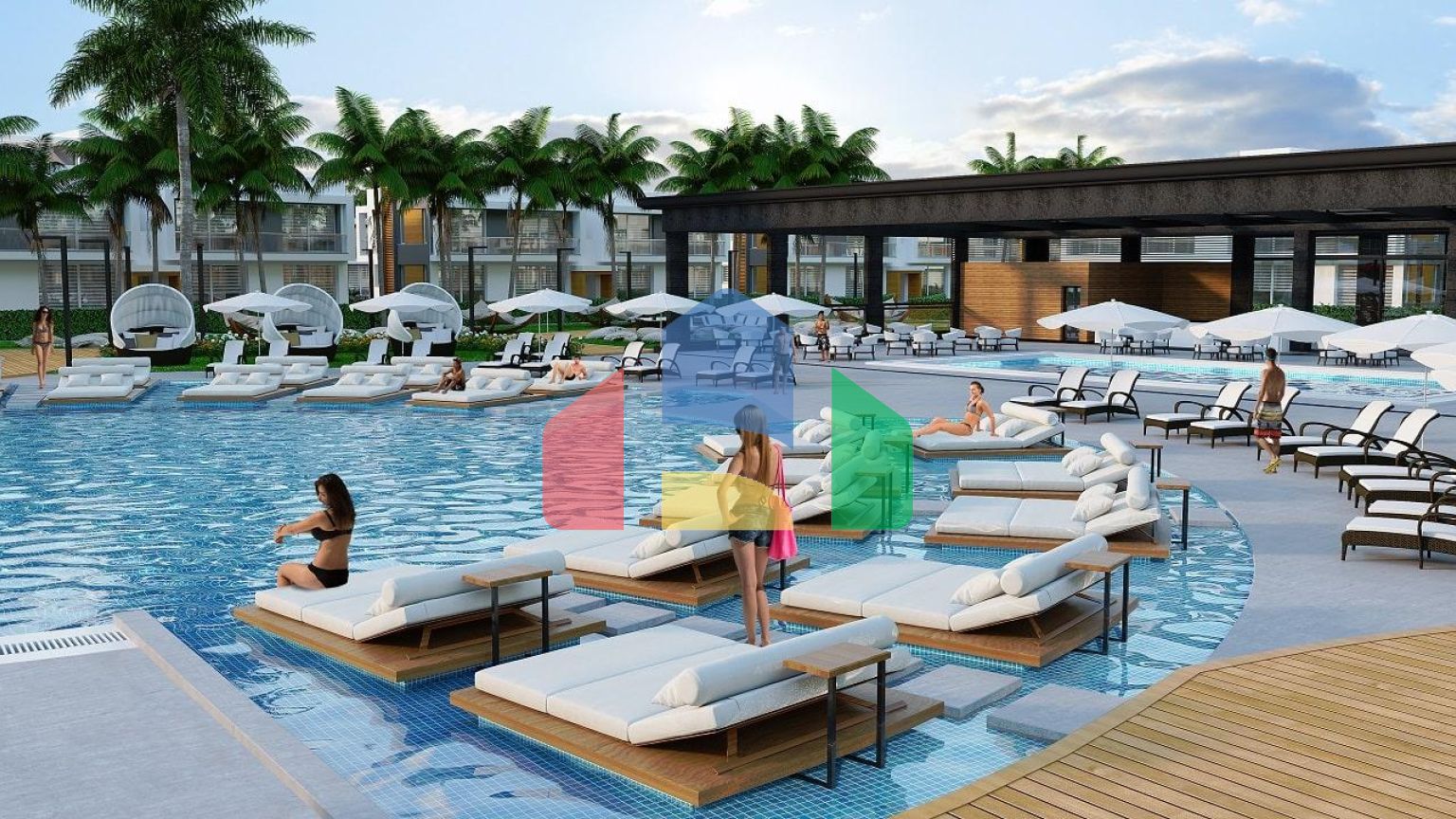 3-комнатные апартаменты 75 м2 + 38 м2 терраса в элитном комплексе в 300 метрах от пляжа