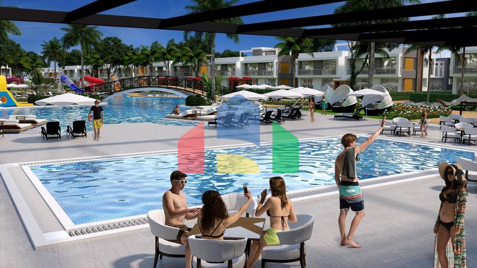 3-комнатные апартаменты 75 м2 + 38 м2 терраса в элитном комплексе в 300 метрах от пляжа