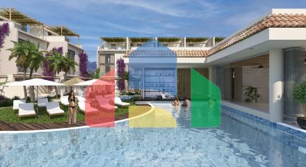 3-room apartment 80 m2 + 28 m2 terrace in a prestigious complex 200 meters from the beach