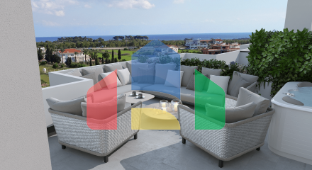 4-комнатные апартаменты 135 м2 с собственным участком в 5 минутах от пляжа