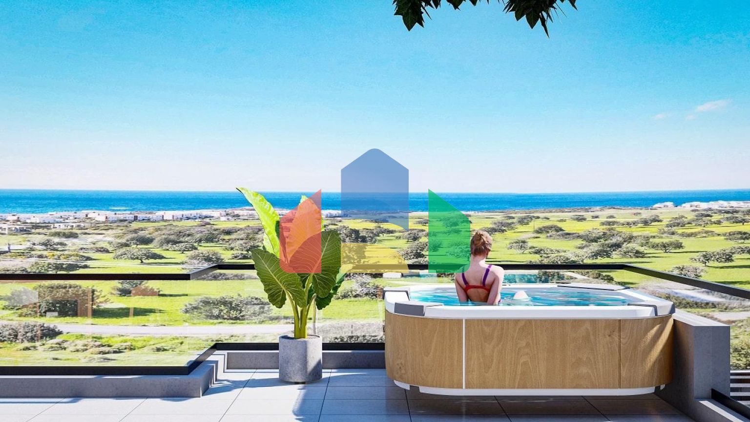 2-комнатные апартаменты 69 м2 + 12 м2 участка земли в 10 минутах от пляжа