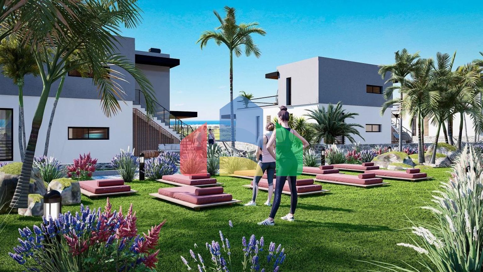 2-комнатные апартаменты 69 м2 + 12 м2 участка земли в 10 минутах от пляжа