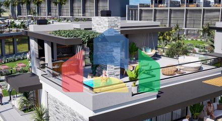 3-комнатные апартаменты 126 м2 + 60 м2 терраса на крыше в 10 минутах от пляжа