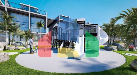 3-комнатные апартаменты 126 м2 + 60 м2 терраса на крыше в 10 минутах от пляжа