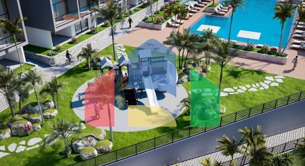 3-комнатные апартаменты 126 м2 + 60 м2 терраса на крыше в 10 минутах от пляжа