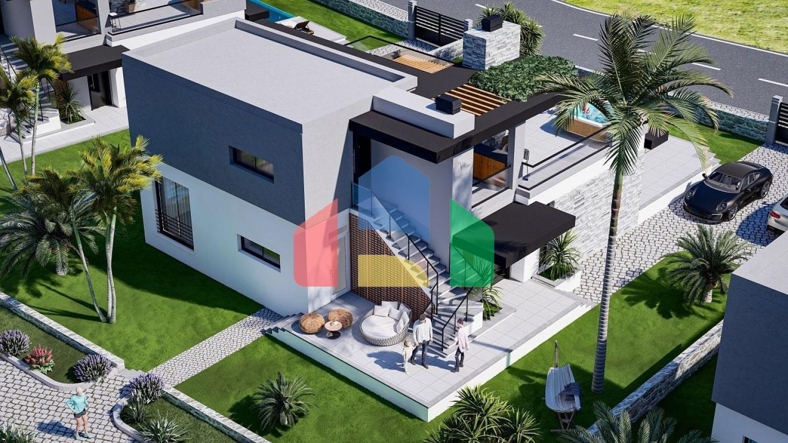 4-комнатные бунгало 347 м2 + 615 м2 участка земли в 10 минутах от пляжа