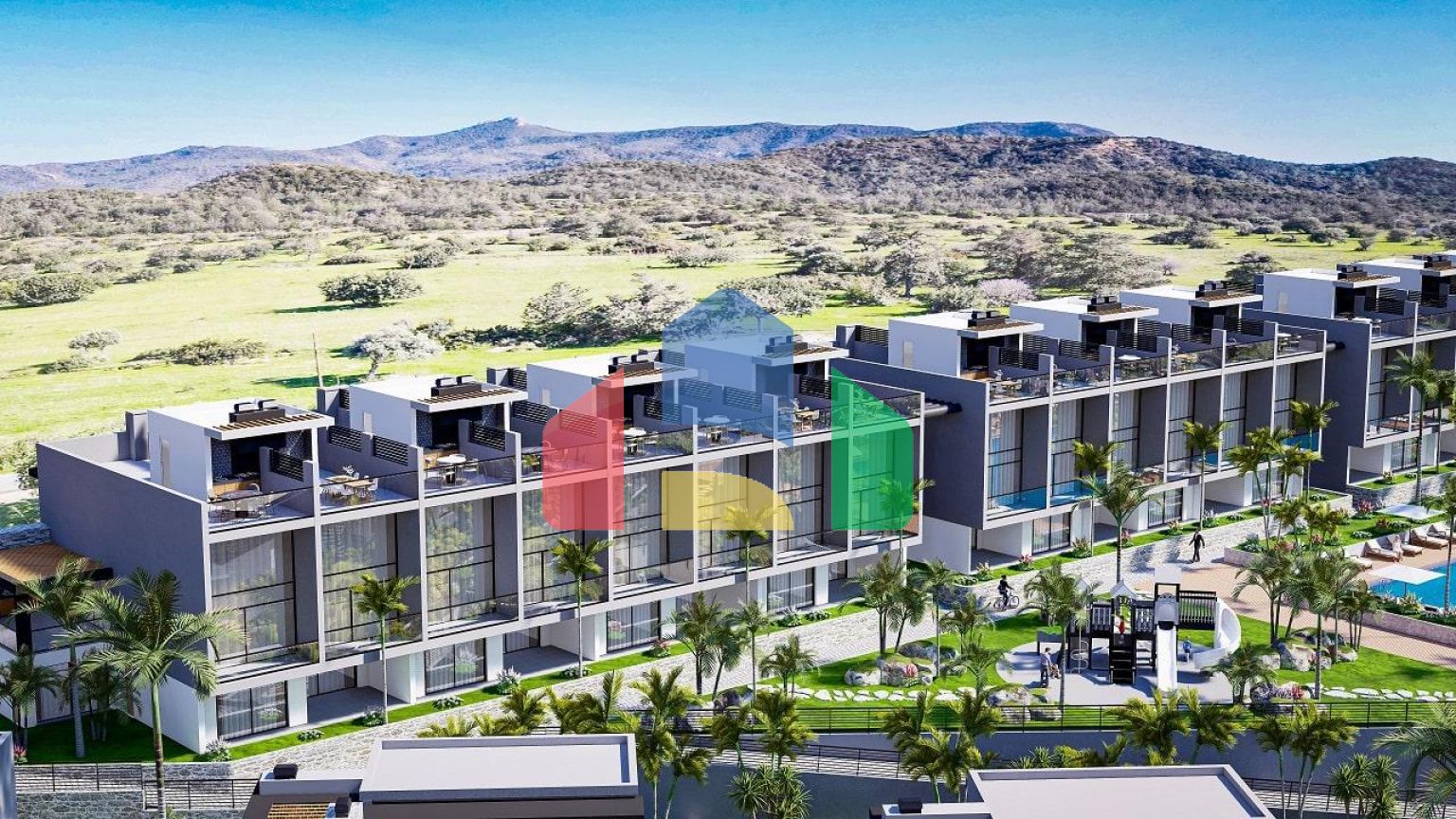 4-комнатные бунгало 347 м2 + 615 м2 участка земли в 10 минутах от пляжа