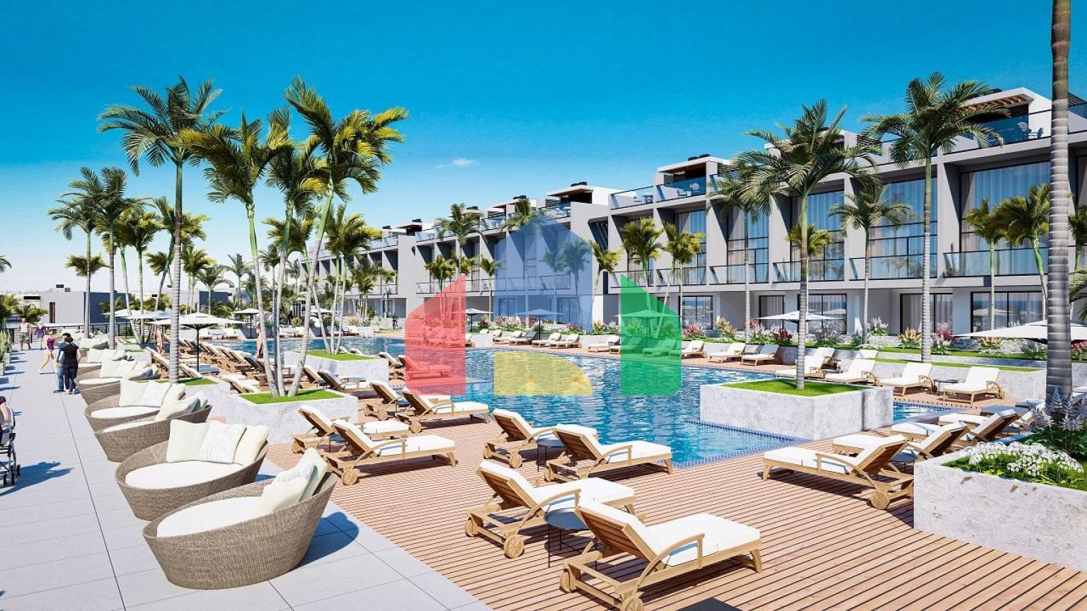 4-комнатные бунгало 347 м2 + 615 м2 участка земли в 10 минутах от пляжа