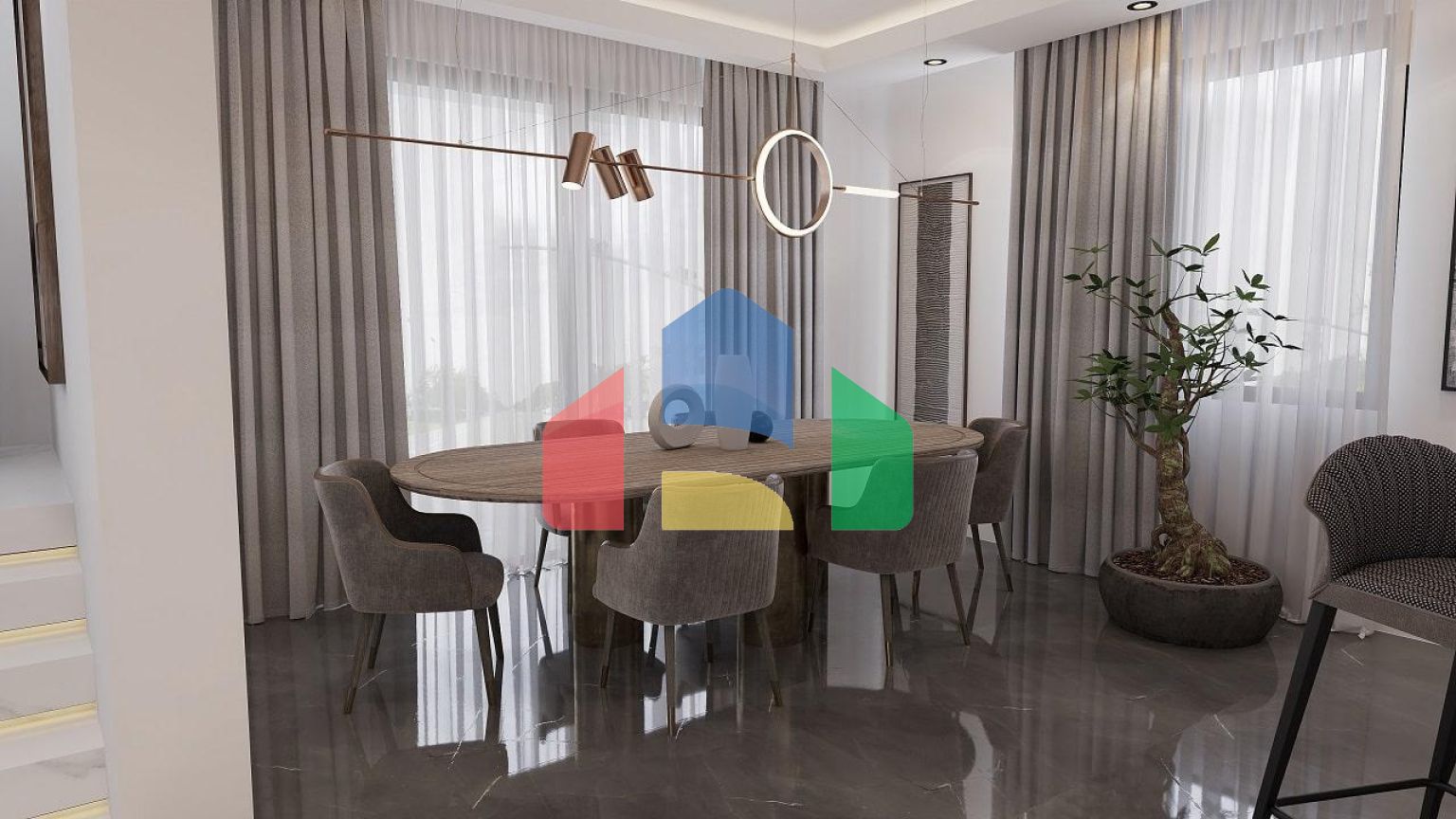 3-комнатные апартаменты 85 м2 в 5 минутах от моря 