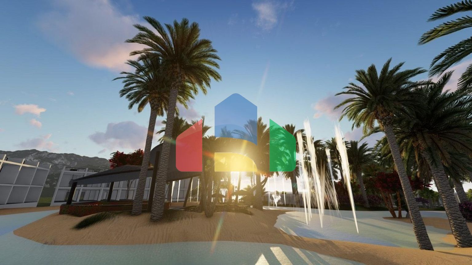 Студия 43 м2 в комплексе с частным пляжем