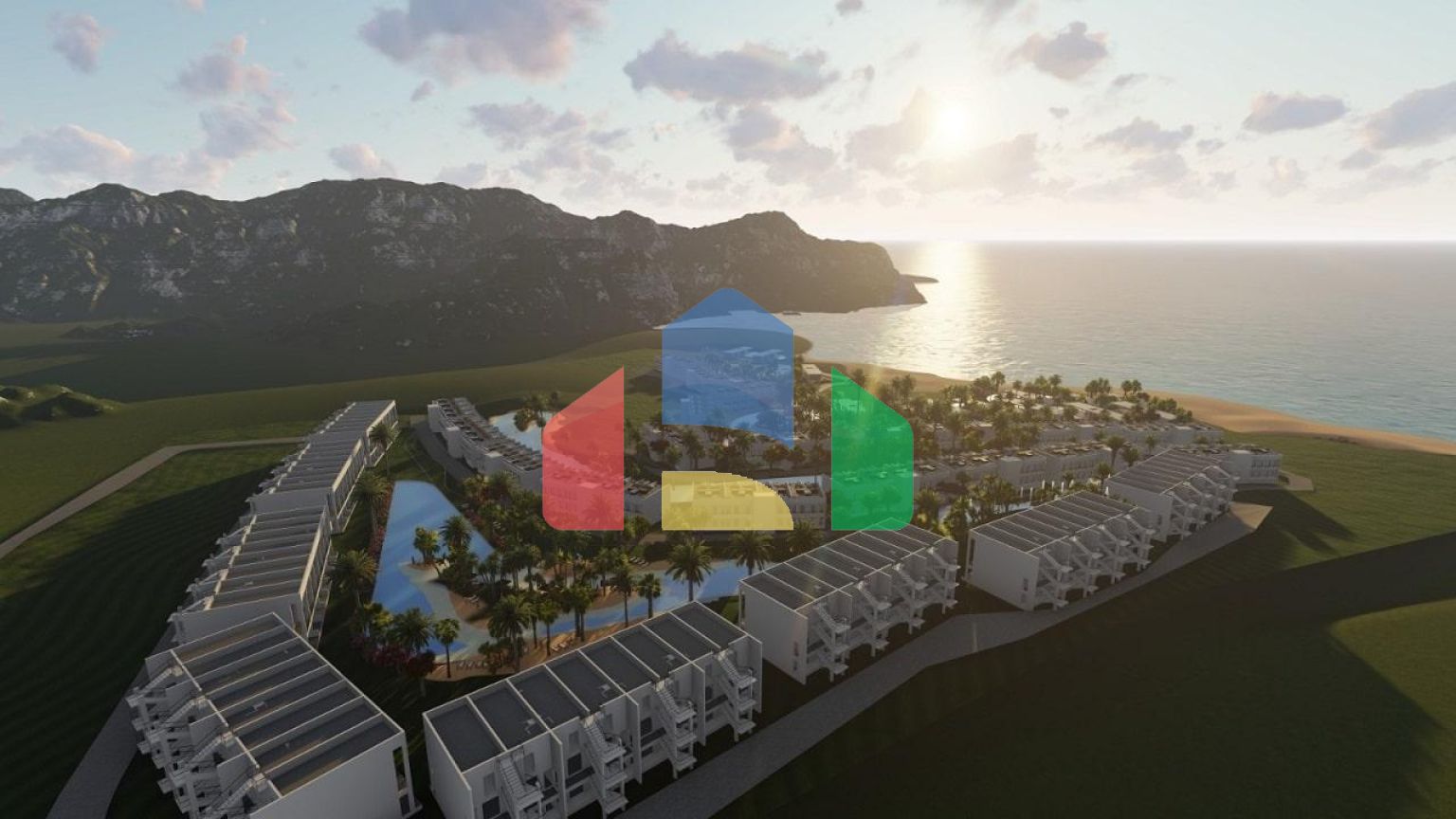 Студия 43 м2 в комплексе с частным пляжем