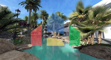 2-bedroom apartment 60 m2 in a complex with a private beach