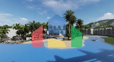 2-bedroom apartment 60 m2 in a complex with a private beach