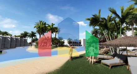 2-bedroom apartment 60 m2 in a complex with a private beach