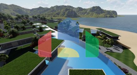 2-bedroom apartment 60 m2 in a complex with a private beach