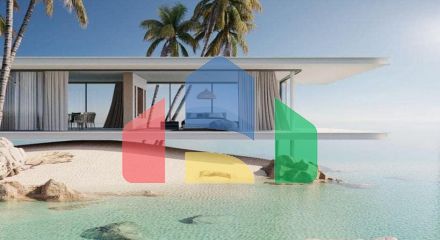 2-bedroom apartment 60 m2 in a complex with a private beach