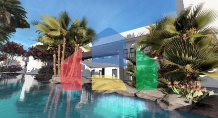 2-bedroom apartment 60 m2 in a complex with a private beach