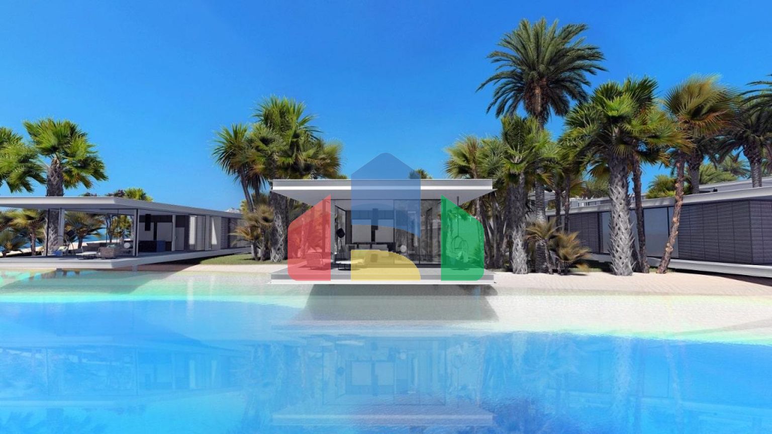 2-комнатные апартаменты 60 м2 в комплексе с частным пляжем