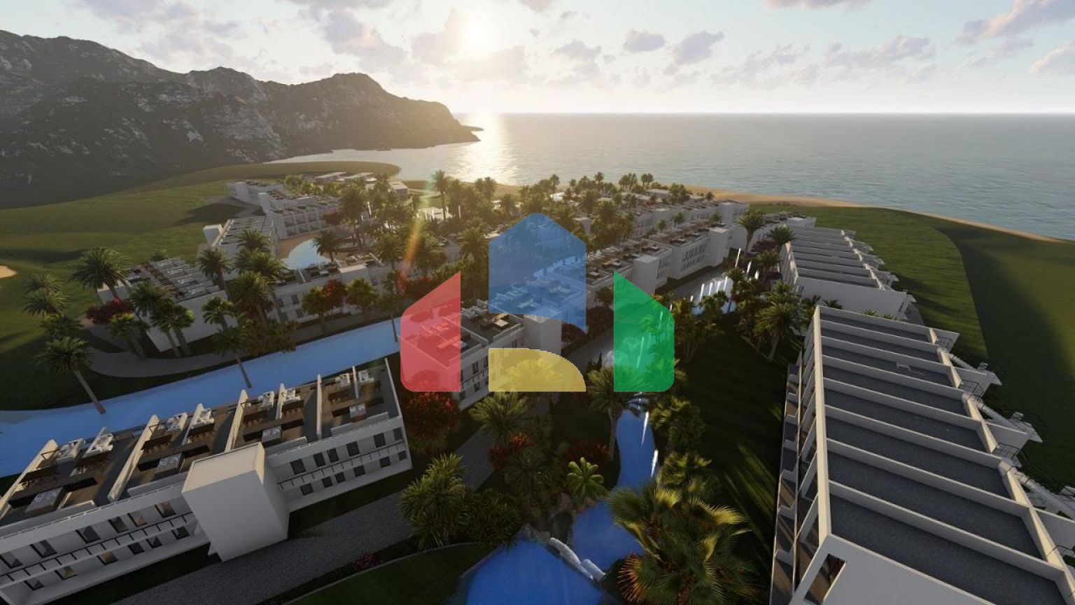 2-комнатные апартаменты 60 м2 в комплексе с частным пляжем