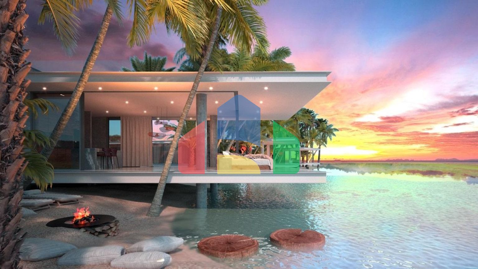 2-комнатные апартаменты 60 м2 в комплексе с частным пляжем