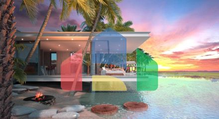 2-комнатные апартаменты 60 м2 в комплексе с частным пляжем