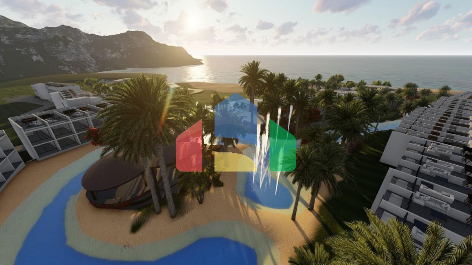 3-комнатные апартаменты 135 м2 в комплексе с частным пляжем