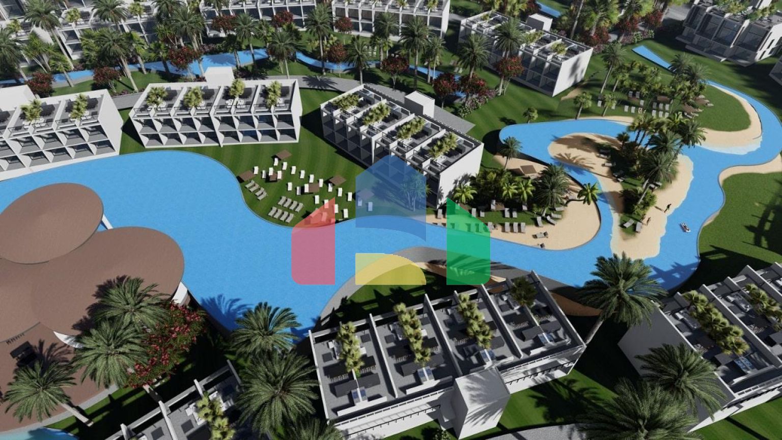 4-комнатное бунгало 365 м2 в комплексе с частным пляжем