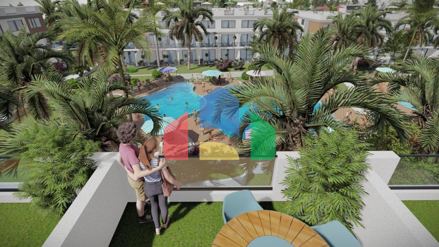 Студия 41 м2 в комплексе с частным пляжем