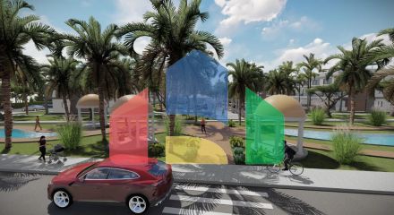 2-комнатные апартаменты 61 м2 в комплексе с частным пляжем