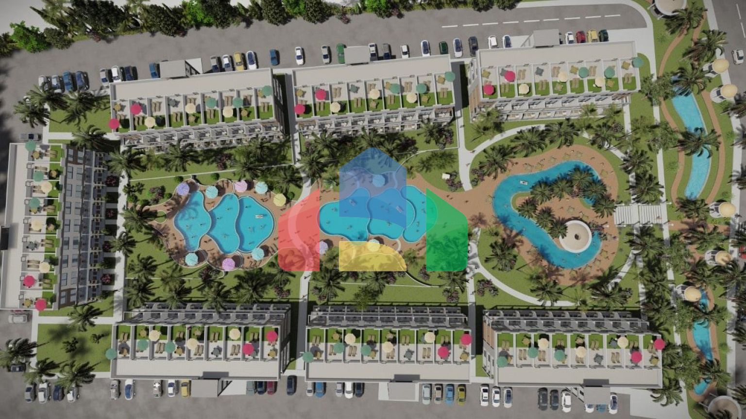 2-комнатные апартаменты 61 м2 в комплексе с частным пляжем