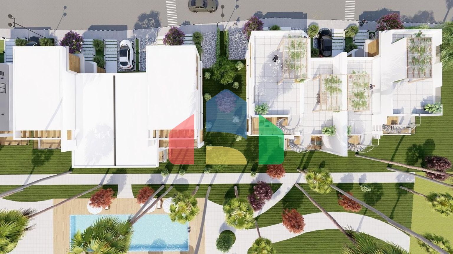 3-комнатный таунхаус 100 м2 + 27 м2 терраса в комплексе с частным пляжем