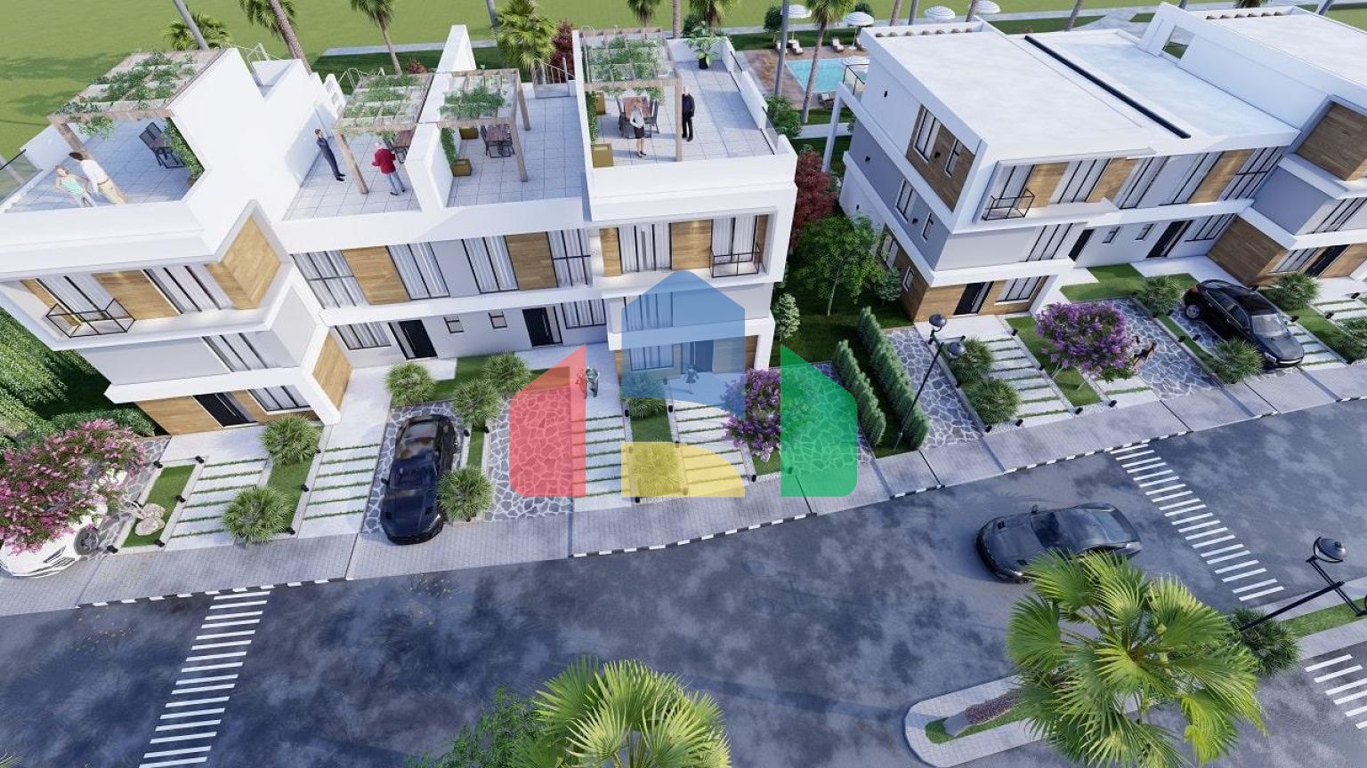 3-комнатный таунхаус 100 м2 + 27 м2 терраса в комплексе с частным пляжем