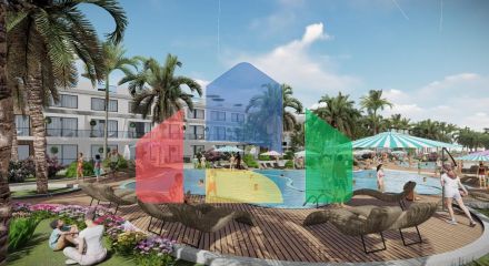 3-комнатный таунхаус 100 м2 + 27 м2 терраса в комплексе с частным пляжем