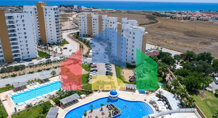 2-комнатные апартаменты 60 м2 в 600 метрах от пляжа 