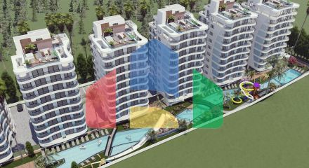 3 room apartment (75 m2) in a modern complex Iskele