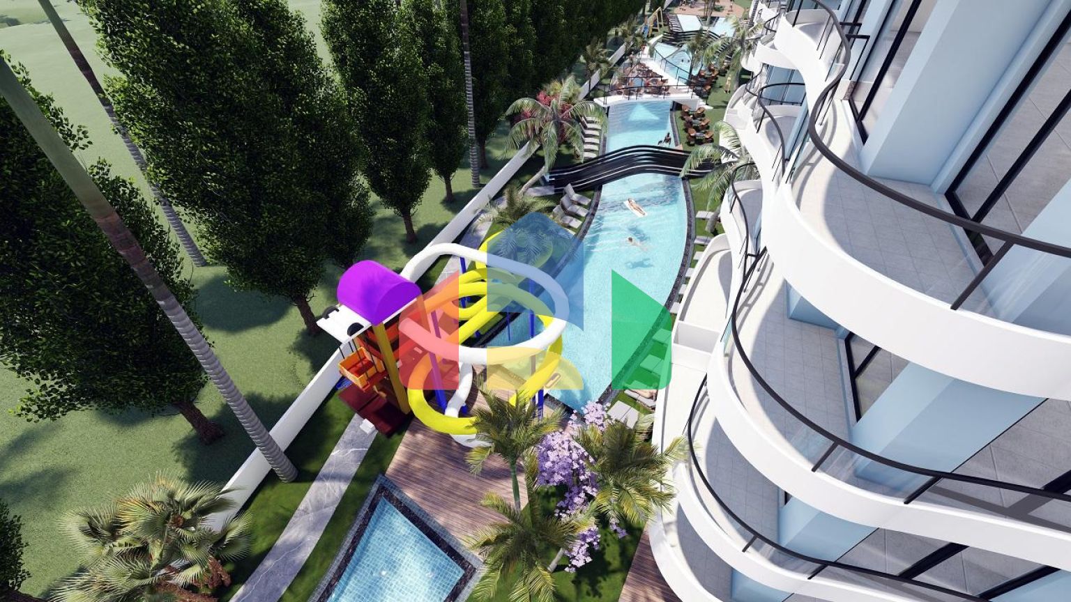 3 комнатная квартира (75 м2) в современном комплексе Искеле